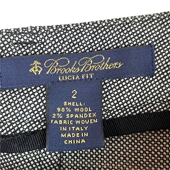 Brooks Brothers Lucia Fit Ing Loro Piana Stretch Wool Pants Women's Size 2 - Picture 7 of 8